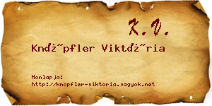 Knöpfler Viktória névjegykártya